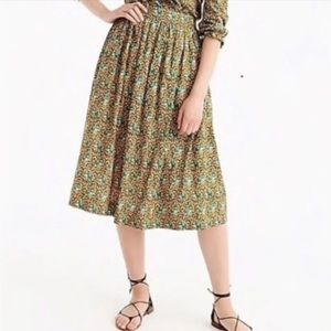 J Crew Ratti Elephant A Line Skirt